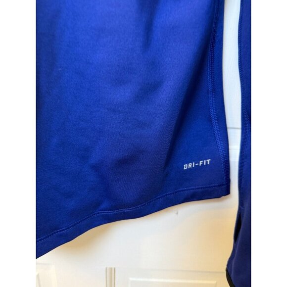Nike PRO Women's 1/4 Zip Bright Blue Dri Fit Top - Size Medium - Picture 5 of 13